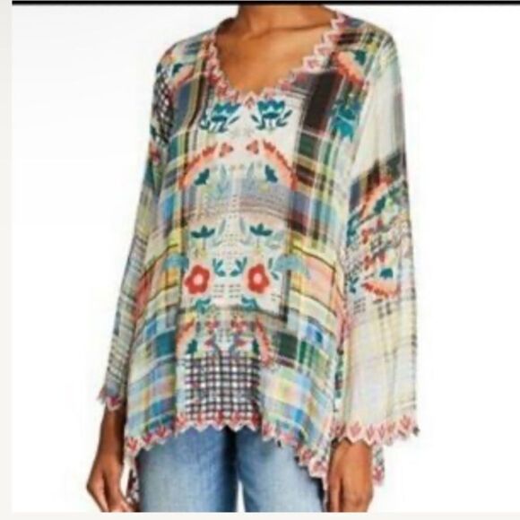 Johnny Was Dinah Plaid Tunic - Picture 1 of 7